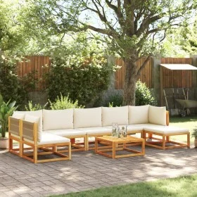 Gartensofa-Set mit 8-teiligen massiven Akazienholz-Kissen. von , Outdoor-Sofas - Ref: Foro24-3278868, Preis: 813,34 €, Rabatt: %