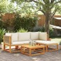 Set de sofás de jardín con cojines 5 pzas madera maciza acacia de , Sofás de exterior - Ref: Foro24-3278849, Precio: 517,34 €...