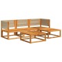 Set de sofás de jardín con cojines 5 pzas madera maciza acacia de , Sofás de exterior - Ref: Foro24-3278849, Precio: 517,34 €...