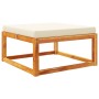 Taburete de jardín con cojín madera maciza acacia 65x65x29 cm de , Sofás de exterior - Ref: Foro24-3278939, Precio: 85,97 €, ...