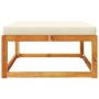 Taburete de jardín con cojín madera maciza acacia 65x65x29 cm de , Sofás de exterior - Ref: Foro24-3278939, Precio: 85,97 €, ...