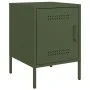 Mesita de noche de acero verde oliva 36x39x50,5 cm de , Mesitas de noche - Ref: Foro24-842918, Precio: 54,76 €, Descuento: %