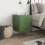 Mesita de noche de acero verde oliva 36x39x50,5 cm de , Mesitas de noche - Ref: Foro24-842918, Precio: 55,41 €, Descuento: %