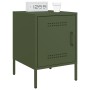 Mesita de noche de acero verde oliva 36x39x50,5 cm de , Mesitas de noche - Ref: Foro24-842918, Precio: 55,41 €, Descuento: %