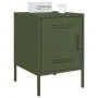 Mesita de noche de acero verde oliva 36x39x50,5 cm de , Mesitas de noche - Ref: Foro24-842918, Precio: 54,76 €, Descuento: %