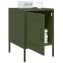 Mesita de noche de acero verde oliva 36x39x50,5 cm de , Mesitas de noche - Ref: Foro24-842918, Precio: 54,76 €, Descuento: %