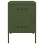 Mesita de noche de acero verde oliva 36x39x50,5 cm de , Mesitas de noche - Ref: Foro24-842918, Precio: 55,41 €, Descuento: %