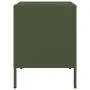 Mesita de noche de acero verde oliva 36x39x50,5 cm de , Mesitas de noche - Ref: Foro24-842918, Precio: 54,76 €, Descuento: %