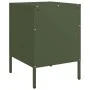 Mesita de noche de acero verde oliva 36x39x50,5 cm de , Mesitas de noche - Ref: Foro24-842918, Precio: 54,76 €, Descuento: %