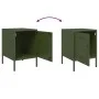 Mesita de noche de acero verde oliva 36x39x50,5 cm de , Mesitas de noche - Ref: Foro24-842918, Precio: 54,76 €, Descuento: %