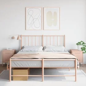 Mesitas de noche 2 unidades acero rosa 36x39x50,5 cm de , Mesitas de noche - Ref: Foro24-842913, Precio: 93,33 €, Descuento: %