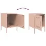 Mesitas de noche 2 unidades acero rosa 36x39x50,5 cm de , Mesitas de noche - Ref: Foro24-842913, Precio: 93,33 €, Descuento: %