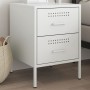 Mesita de noche de acero blanco 36x39x50,5 cm de , Mesitas de noche - Ref: Foro24-842932, Precio: 70,81 €, Descuento: %