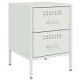 Mesita de noche de acero blanco 36x39x50,5 cm de , Mesitas de noche - Ref: Foro24-842932, Precio: 70,81 €, Descuento: %