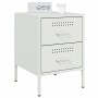 Mesita de noche de acero blanco 36x39x50,5 cm de , Mesitas de noche - Ref: Foro24-842932, Precio: 70,81 €, Descuento: %