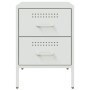 Mesita de noche de acero blanco 36x39x50,5 cm de , Mesitas de noche - Ref: Foro24-842932, Precio: 70,81 €, Descuento: %