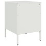 Mesita de noche de acero blanco 36x39x50,5 cm de , Mesitas de noche - Ref: Foro24-842932, Precio: 70,81 €, Descuento: %