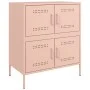 Aparador de acero rosa 68x39x79 cm de , Aparadores - Ref: Foro24-842953, Precio: 109,11 €, Descuento: %