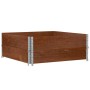 Jardinera de madera maciza de pino marrón 100x100 cm de , Maceteros y jardineras - Ref: Foro24-3295402, Precio: 86,02 €, Desc...