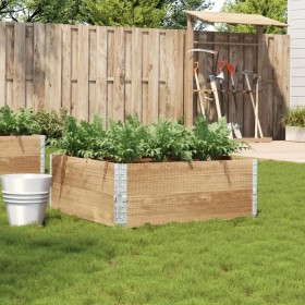 Jardinera de madera maciza de pino 100x100 cm de , Maceteros y jardineras - Ref: Foro24-3295399, Precio: 83,48 €, Descuento: %