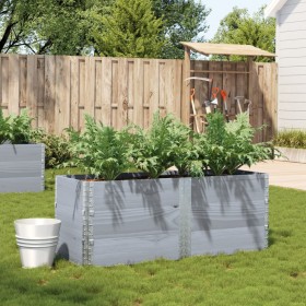 Jardinera de madera maciza de pino gris 150x50 cm de , Maceteros y jardineras - Ref: Foro24-3295437, Precio: 140,06 €, Descue...