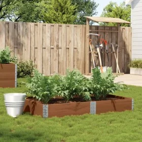 Jardinera de madera maciza de pino marrón 150x100 cm by , Pots and planters - Ref: Foro24-3295414, Price: 63,82 €, Discount: %