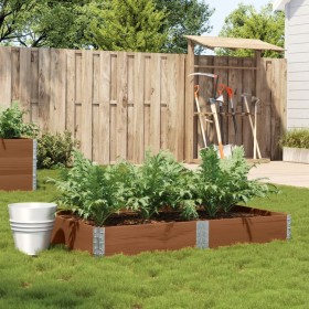 Jardinera de madera maciza de pino marrón 150x100 cm de , Maceteros y jardineras - Ref: Foro24-3295414, Precio: 65,22 €, Desc...