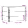 Jardinera de madera maciza de pino gris 80x60 cm de , Maceteros y jardineras - Ref: Foro24-3295421, Precio: 79,92 €, Descuent...