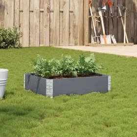 Jardinera de madera maciza de pino gris 80x60 cm de , Maceteros y jardineras - Ref: Foro24-3295837, Precio: 34,09 €, Descuent...