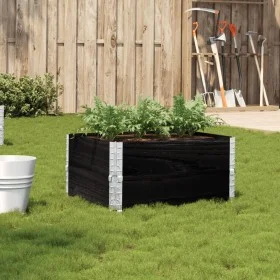 Jardinera de madera maciza de pino negro 80x60 cm by , Pots and planters - Ref: Foro24-3295840, Price: 58,09 €, Discount: %