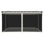 Cenador con paredes de malla acero crema 4x3 m de , Carpas y cenadores - Ref: Foro24-4003911, Precio: 348,53 €, Descuento: %