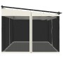 Cenador con paredes de malla acero crema 4x3 m de , Carpas y cenadores - Ref: Foro24-4003911, Precio: 348,53 €, Descuento: %