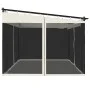 Cenador con paredes de malla acero crema 4x3 m de , Carpas y cenadores - Ref: Foro24-4003911, Precio: 376,12 €, Descuento: %