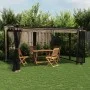 Cenador con paredes de malla acero taupe 4x3 m de , Carpas y cenadores - Ref: Foro24-4003913, Precio: 376,78 €, Descuento: %