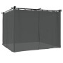 Cenador con cortinas acero gris antracita 3x3 m de , Carpas y cenadores - Ref: Foro24-4003918, Precio: 349,91 €, Descuento: %