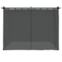 Cenador con cortinas acero gris antracita 3x3 m de , Carpas y cenadores - Ref: Foro24-4003918, Precio: 349,91 €, Descuento: %