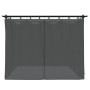 Cenador con cortinas acero gris antracita 3x3 m de , Carpas y cenadores - Ref: Foro24-4003918, Precio: 349,91 €, Descuento: %