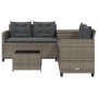 Sofá de jardín en forma de L con mesa y cojines ratán PE gris de , Conjuntos de jardín - Ref: Foro24-369029, Precio: 290,96 €...