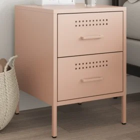 Mesita de noche de acero rosa 36x39x50,5 cm von , Nachttische - Ref: Foro24-842924, Preis: 70,01 €, Rabatt: %