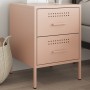 Mesita de noche de acero rosa 36x39x50,5 cm de , Mesitas de noche - Ref: Foro24-842924, Precio: 70,81 €, Descuento: %