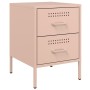 Mesita de noche de acero rosa 36x39x50,5 cm de , Mesitas de noche - Ref: Foro24-842924, Precio: 70,81 €, Descuento: %
