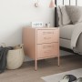 Mesita de noche de acero rosa 36x39x50,5 cm de , Mesitas de noche - Ref: Foro24-842924, Precio: 70,81 €, Descuento: %