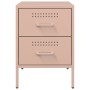 Mesita de noche de acero rosa 36x39x50,5 cm de , Mesitas de noche - Ref: Foro24-842924, Precio: 70,81 €, Descuento: %