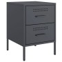 Mesita de noche de acero gris antracita 36x39x50,5 cm de , Mesitas de noche - Ref: Foro24-842926, Precio: 70,81 €, Descuento: %