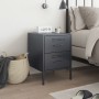 Mesita de noche de acero gris antracita 36x39x50,5 cm de , Mesitas de noche - Ref: Foro24-842926, Precio: 70,81 €, Descuento: %