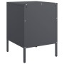 Mesita de noche de acero gris antracita 36x39x50,5 cm de , Mesitas de noche - Ref: Foro24-842926, Precio: 70,81 €, Descuento: %