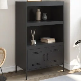 Aparador de acero negro 68x39x113 cm de , Aparadores - Ref: Foro24-842970, Precio: 119,52 €, Descuento: %