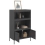 Aparador de acero negro 68x39x113 cm de , Aparadores - Ref: Foro24-842970, Precio: 120,87 €, Descuento: %