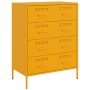 Aparador de acero amarillo mostaza 68x39x89 cm de , Aparadores - Ref: Foro24-842985, Precio: 157,22 €, Descuento: %