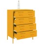 Aparador de acero amarillo mostaza 68x39x89 cm de , Aparadores - Ref: Foro24-842985, Precio: 157,22 €, Descuento: %